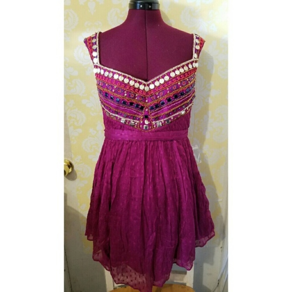 Free People Purple Festival Dress - Bohemian